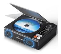 CD Player Portable, Leapwell Portable CD Player with Speakers Bluetooth CD Players for Home Desktop Small CD Player Rechargeable with Large LCD Screen Remote Control Optical USB Black