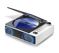 CD Player Portable, Portable CD Player with Speakers Wireless Technology, Rechargeable Small Compact Retro CD Players for Home, Personal Desktop CD Player with USB FM for Car/Travel,White