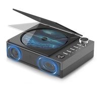 CD Player Portable, Portable CD Player with Speakers Wireless Technology, Rechargeable Small Compact Retro CD Players for Home, Personal Desktop CD Player with USB FM for Car/Travel,Black