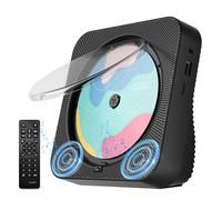 CD Player Portable with Bluetooth Desktop CD Players for Home with HiFi Sound Speakers,Mini Cute CD Player for Kids,Remote Control,Dust Cover,LED Display,Boombox FM Radio (Black)