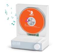 CD Player Portable with Speakers, Bluetooth 5.3 Desktop CD Player with Colorful Lights Portable Desktop Music Player with Remote Control, Support USB/TF/Transcription/Timer/LED Screen for Home/Gift