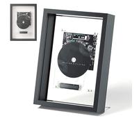 CD Player, Wall Mountable Music Frame with Dust Cover, 5.0 Bluetooth & 3.5mm AUX Output, Suitable for Home and Office, Desktop/Wall Placement