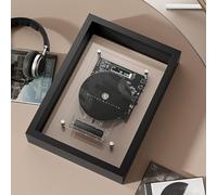 CD Player with Bluetooth and AUX Output, Decorative Music Photo Frame for Desktop or Wall Placement, Ideal for Home, Office, and Art Exhibitions