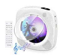 CD Player with Bluetooth, Gueray Wall Mountable CD Player Built-in HiFi Speakers with LCD Screen Display Home Audio Boombox FM Radio USB MP3 Music Player