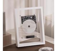 CD Player with Remote Control, Bluetooth 5.0 and AUX Output, Retro Music Photo Frame, Transparent Industrial Art Decor for Wall & Desk