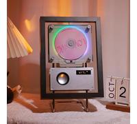 CD Player with Remote Control & Speakers, Wall Mountable, Bluetooth 5.1, Supports FM/USB/AUX, Ideal for Home, Gallery, Office Decor