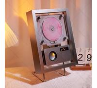 CD Player with Remote Control, Wall Mountable Decorative Photo Frame for Home and Corridor Decor, Two-way Bluetooth/USB/AUX Output