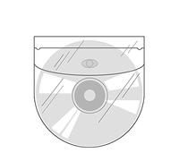CD Pockets Self-Adhesive | Transparent | With Flap | Pack of 20 or 100 | CD Cases for Gluing | Self-Adhesive Cases for CD, DVD and Blu-ray / Pack of 20