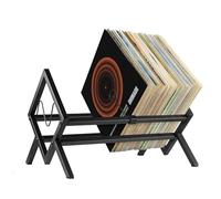 CD Racks Record Stand 80-100 LP Storage Vinyl Organizer Vinyls Record Storage Holder Creative CD Display Stand Book and Vinyl Storage Metal for the Office or Any Room