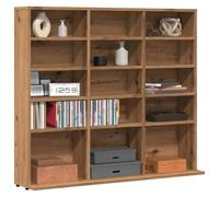 CD Shelf Artisan Oak Wood Material 100 x 23 x 89.5 cm with Lots of Storage Space, Open Shelf for CDs DVDs, Versatile as Filing Shelf or Storage Cabinet, Modern Design for Living Room and Office