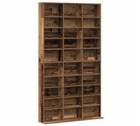 CD Shelf Reclaimed Wood Composite 101 x 23 x 177.5 cm with Lots of Storage Space, Modern Living Room Furniture, Space-Saving, Robust, Ideal for Media Storage and Entertainment Centre