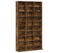 CD Shelf Smoked Oak Wood Material 102 x 23 x 177.5 cm with Lots of Storage Space, Open Compartment Division, Versatile as Filing Shelf or Storage Cabinet