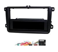 Cd Stereo Single Din Facia Fascia Surround Trim Iso Wiring Harness & Aerial Adaptor Fitting Kit for Vw Skoda Seat