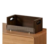 CD Storage Box Holder, Cassette Tape Organizer with Carrying Handles, Stores Up to 30 Units, Constructed with 12mm Thick Panels for DVDs, Books, Movies, Magazines