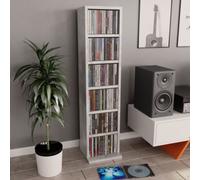 CD Storage Cabinet Engineered Wood Media Storage Organizer Shelf Holder Rack