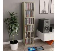 vidaXL CD Cabinet Sonoma Oak 21x20x88 cm Engineered Wood
