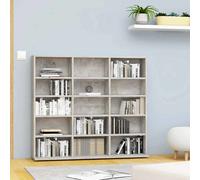 vidaXL CD Cabinet Concrete Grey 100x23x89.5 cm Engineered Wood