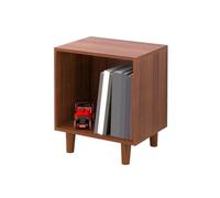CD Storage Rack Low Open CD Record Cabinet Wooden Storage Bookcase | Bedside Table