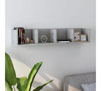 vidaXL CD Wall Shelf 100 x 18 x 18 cm Concrete Grey