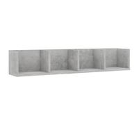 vidaXL CD Wall Shelf Concrete Grey 100x18x18 cm Engineered Wood