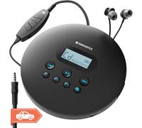 CD100 Rechargeable Bluetooth CD Player 12Hr Portable Playtime in Car Compatible