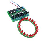 CD4017 LED Light Project Set, Red WITHOUT BATTERY BOX | CD4017 Counter Circuit, Potentiometer Speed Control, Moving Circular Light Effect for Electronics Maker Projects