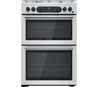 CD67G0CCX/UK 60cm Freestanding Gas Cooker with Double Oven & Gas Hob - Stainless Steel - FSD - Easy Clean Enamel