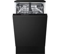 CDA CDI4121 Fully Integrated Slimline Dishwasher - Black Control Panel with Fixed Door Fixing Kit - E Rated, Black