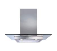 CDA 60cm Flat Glass Chimney Cooker Hood - Stainless Steel