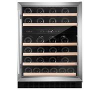 CDA 46 Bottle Cpactity Dual Zone Freestanding 60cm Under Counter Wine Cooler - Stainless Steel