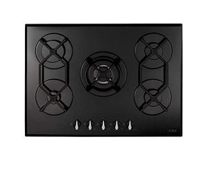 CDA 70cm Gas on Glass 5 Burner Gas Hob - Black