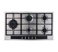 CDA HG9351SS 90cm 5 Burner Gas Hob With Wok Burner - Stainless Steel