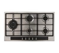 CDA HG9351SS 90cm 5 Burner Gas Hob With Wok Burner - Stainless Steel
