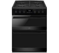 CDA CFD600MB Dual Fuel Cooker with Double Oven, A Rated - Black