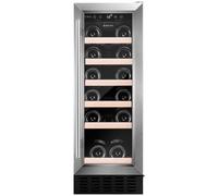 CDA CFWC304SS 19 Bottle Wine Cooler, Single Zone, 30cm Freestanding Under Counter Wine Fridge, Stainless Steel Door, LED Lighting, Temperature Control, Low Vibration, Energy Efficient