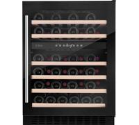 CDA 46 Bottle Capacity Dual Zone 60cm Freestanding Under Counter Wine Cooler - Black Glass