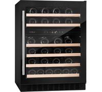 CDA 46 Bottle Capacity Dual Zone 60cm Freestanding Under Counter Wine Cooler - Black Glass