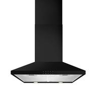 CDA ECH63BL 60cm Chimney Cooker Hood, Black, C Rated