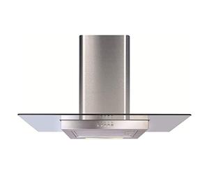 CDA ECN92SS 90cm Flat glass Cooker hood extractor in stainless steel