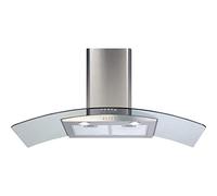 CDA ECP102SS 100cm Curved Glass Cooker Hood Extractor in Stainless Steel