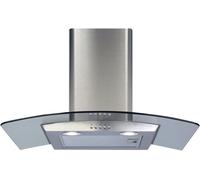 CDA ECP72SS 70cm Chimney Cooker Hood, Stainless Steel, D Rated