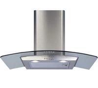 CDA 70cm Curved Glass Chimney Cooker Hood - Stainless Steel ECP72SS