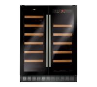 CDA FWC624BL 60cm Double Door Dual Zone Under