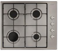 CDA HG6151SS 60cm Stainless Steel 4 Burner Gas Hob with Enamel Pan Stands & FFD