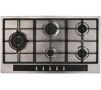 Caple HG9351SS 86cm 5 Burner Gas Hob, 3.8kW Wok Burner - Stainless Steel