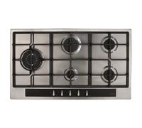 CDA HG9351SS 90cm 5 Burner Gas Hob With Wok Burner - Stainless Steel