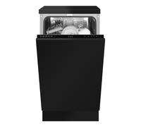 CDA Integrated Slimline Dishwasher - Black Control Panel with Fixed Kit - E Rated