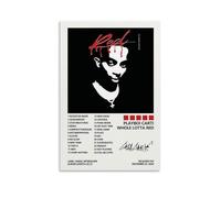 CDAXHOZ Playboi Carti Whole Lotta Red Album Poster Wall Hotel Art Decoration Painting Living Room Decoration Bedroom Painting Bathroom Bar Counter Poster 20x30inch(50x75cm) Unframe-style