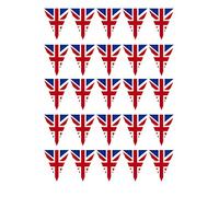 cdb Edible Union Jack Bunting party Charles 3rd coronation decorations Iced Cake Topper Icing Cupcake Cake Bun Frosting