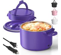 CDBEEE Electric Lunch Box, 33OZ Portable Food Warmer | 100W Rapid Heating & Leak-Proof 304 Stainless Steel | 3-in-1(Car 12V/24V & Home 110V) | Perfect for Work/Travel,On-The-Go